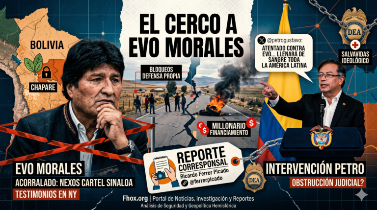 El cerco a Evo Morales: Nexos con «Los Chapitos», tensión en Bolivia y el salvavidas ideológico de Gustavo Petro